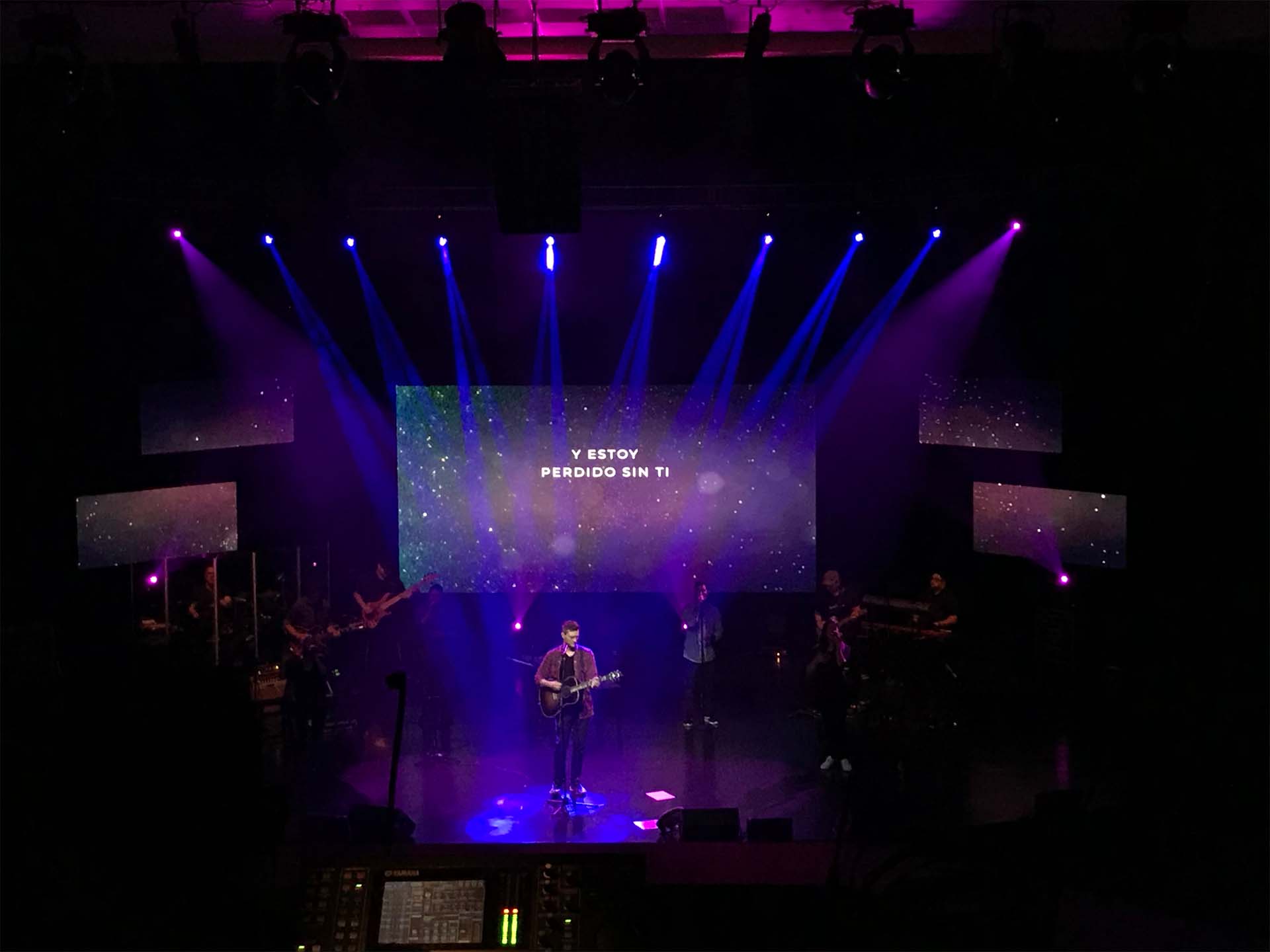 Church audio, video and stage lighting system at El Buen Samaritano in Homestead, Florida