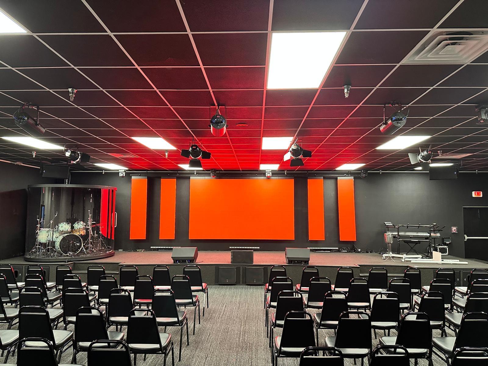 House of worship sound, video and lighting installation at Life Church in Orlando, Florida